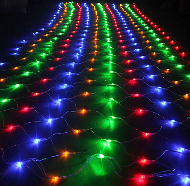 Outside Multi Color Christmas LED Net Lights | YanDecor